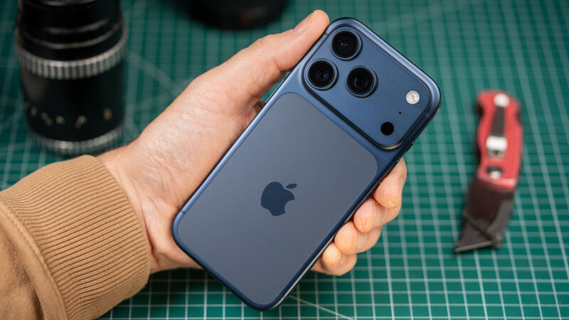 The iPhone 17 Pro's new aluminium unibody design improves cooling and durability. Picture: Noel Campion. The iPhone 17 Pro's new aluminium unibody design improves cooling and durability. Picture: Noel Campion.