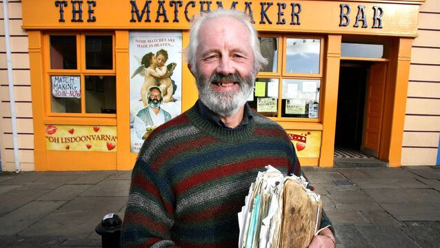 <p>Matchmaker Willie Daly with his book of contacts at the Lisdoonvarna Matchmaking Festival in 2011. Kinsella’s recounting of a few hours at the festival in one of his stories gives us a glimpse into the peculiarities of male friendships. File photo: Eamon Ward</p>