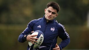 <p>DEPTH: France's and La Rochelle scrum half Nolann Le Garrec at French training in Marcoussis, ahead of the Autumn internationals. Pic: Anne-Christine Poujoulat/AFP via Getty Images</p>