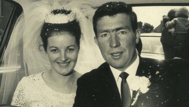 <p>Mary 'May' McGee and Seámus McGee on their wedding day.  </p>