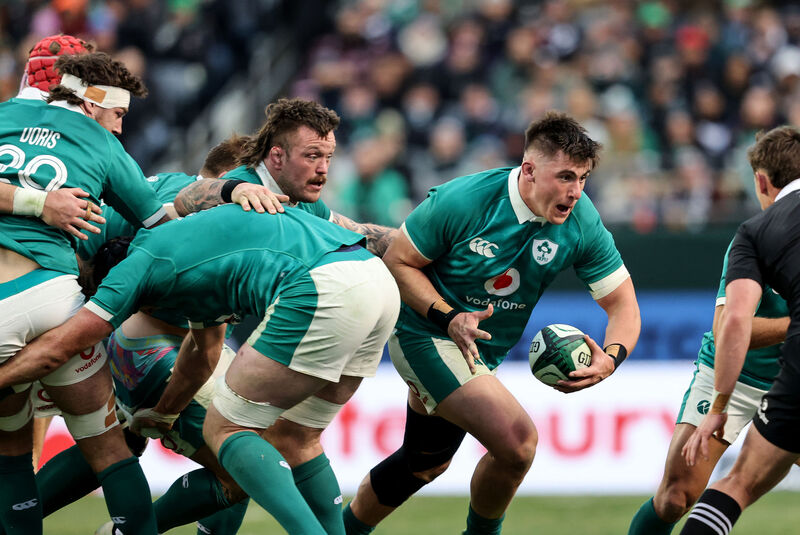Sheehan runs into contact. Pic: Dan Sheridan/Inpho Sheehan runs into contact. Pic: Dan Sheridan/Inpho