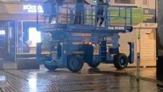 Two charged after scissor lift stolen and driven through Cork City