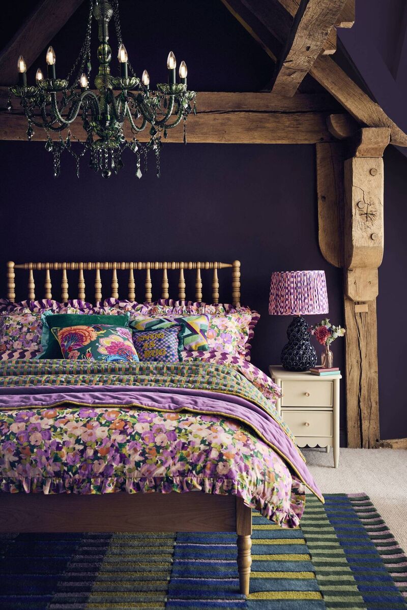 A stunning mix up of styles topped off by a Sophie Robinson chandelier, with tinted glass droplets and hidden butterflies, €321, Dunelm (delivery NI only). Another option? The Majestic chandelier in green, €230.90, Lighting Concepts. A stunning mix up of styles topped off by a Sophie Robinson chandelier, with tinted glass droplets and hidden butterflies, €321, Dunelm (delivery NI only). Another option? The Majestic chandelier in green, €230.90, Lighting Concepts.