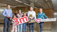 Cork Airport recorded its three millionth passenger two months earlier than last year