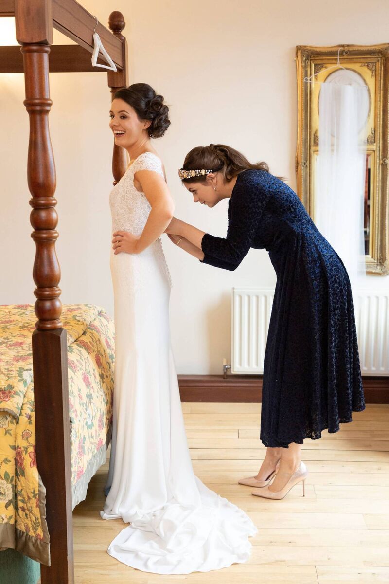 Orla Ní Fhinneadha with her cousin Ann-Marie.