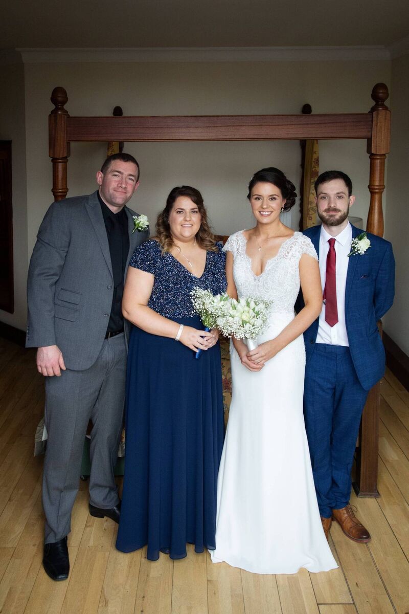 Orla Ní Fhinneadha with her siblings — Ian, Saera, and Páraic.