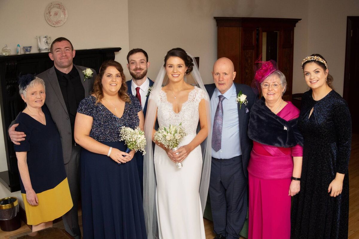 Orla Ní Fhinneadha: 'The ceremony was as Gaeilge, and Fr Billy, my local priest, married us. We had music from my friend Sheona Ní Mháille and her sister Sarah. I sing sean-nós, and my old teacher from when I was growing up actually sang the psalm for me. That was special.'