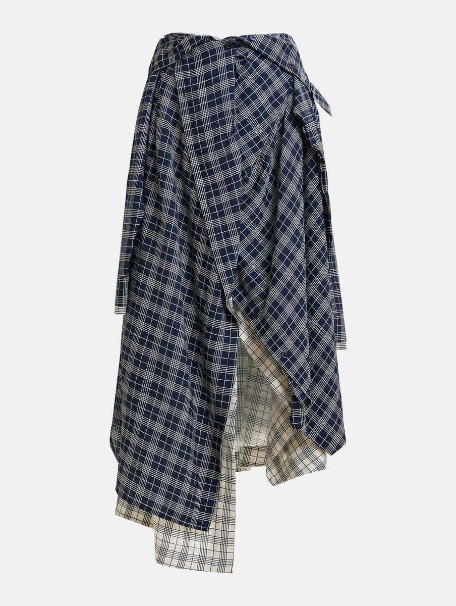 Check draped skirt, Essentiel Antwerp, €285 Check draped skirt, Essentiel Antwerp, €285