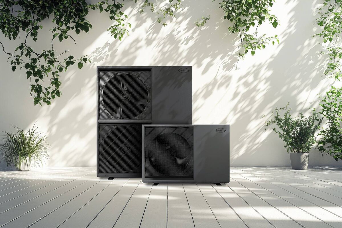 Grant Aerona R290 air to water air source heat pump. Grant Aerona R290 air to water air source heat pump.