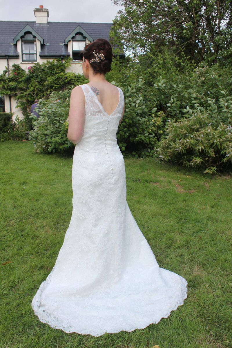 Shona Donovan Thoma in the gardens of the family home in Kenmare on her wedding day Shona Donovan Thoma in the gardens of the family home in Kenmare on her wedding day
