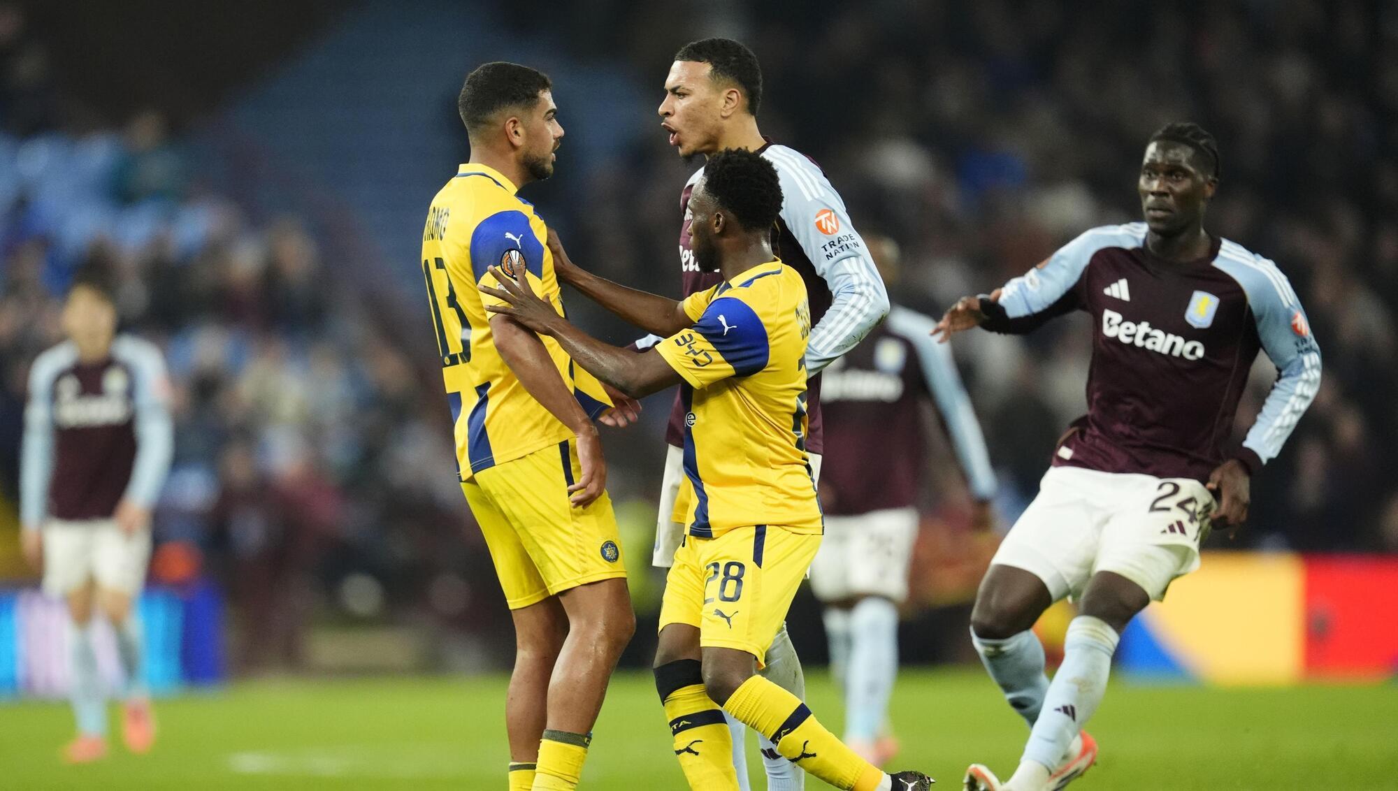 Aston Villa ease to victory on tense night with Maccabi Tel Aviv