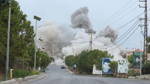 <p>Smoke rises from the site of an Israeli airstrike that targeted the southern Lebanese village of Tayr Debba. Picture: Mahmoud Zayyat/Getty</p> <p>Smoke rises from the site of an Israeli airstrike that targeted the southern Lebanese village of Tayr Debba. Picture: Mahmoud Zayyat/Getty</p>