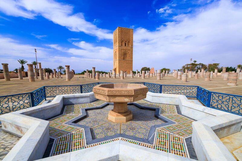 Rabat's Hassan Tower a popular tourist attraction and a UNESCO World Heritage Site.
