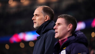 <p>Anthony Barry, right, is England boss Thomas Tuchel’s right-hand man (PA)</p>
