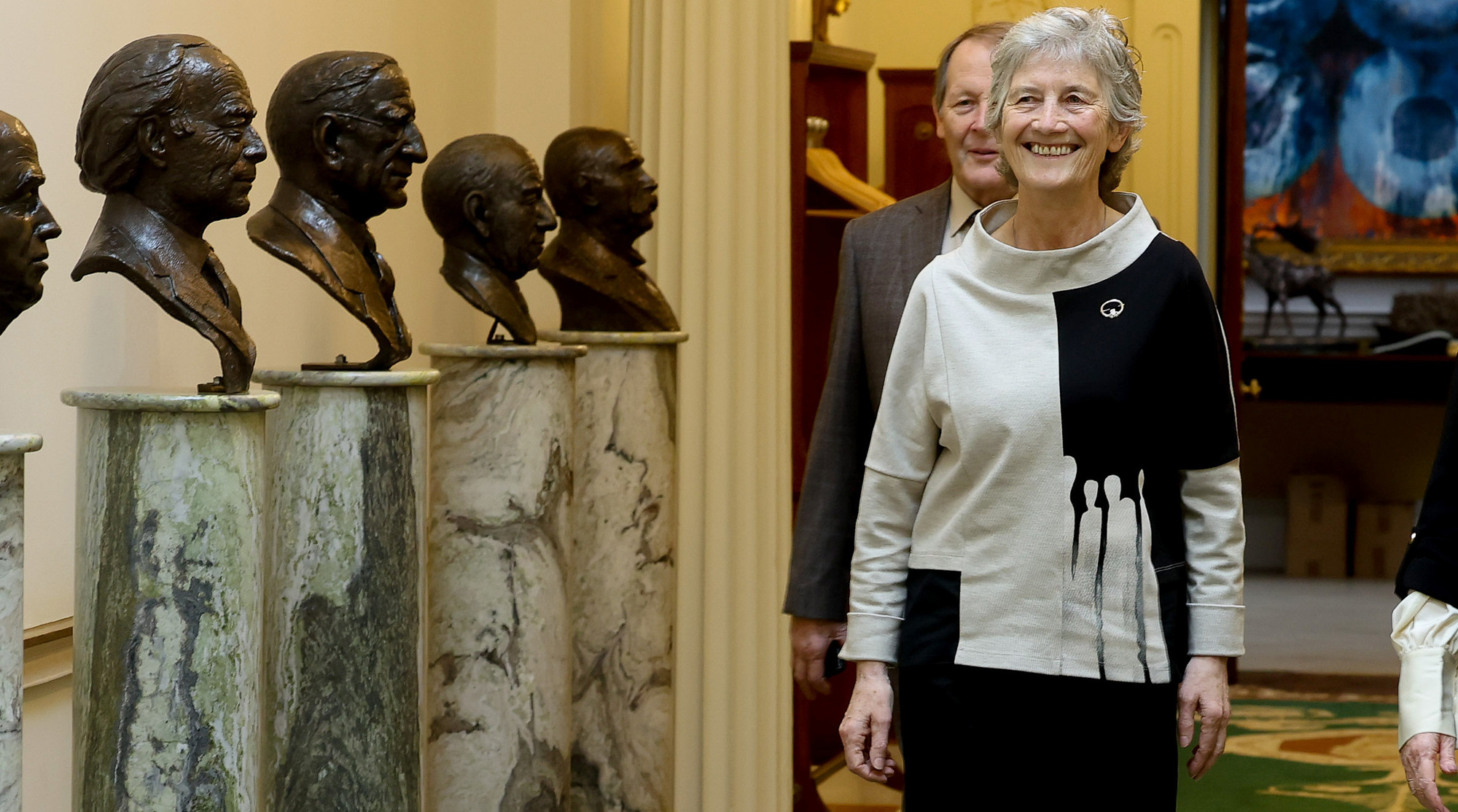 President-elect Catherine Connolly arriving for a courtesy call to President Michael D Higgins in Áras an Uachtaráin last Wednesday. Voters could have been gulled by fake videos purporting to come from Ms Connolly circulating online before polling day. Picture: Tony Maxwell/Maxwell’s