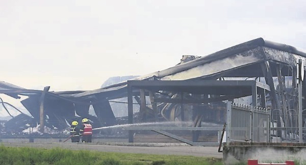 One teenager released as firefighters attend Drogheda factory fire