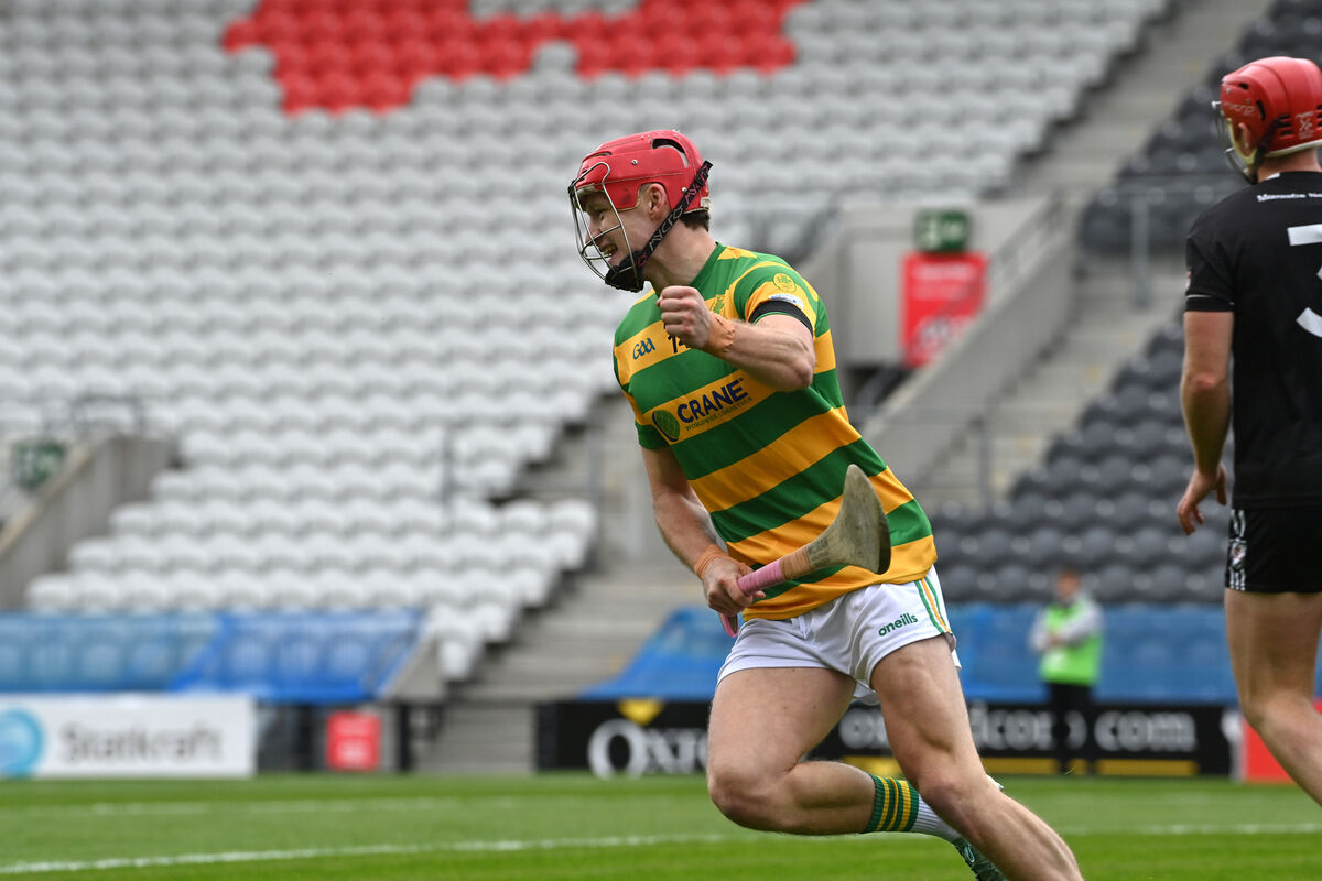  Alan Connolly, Blackrock, celebrates his goal against Midleton. Pic: Dan Linehan