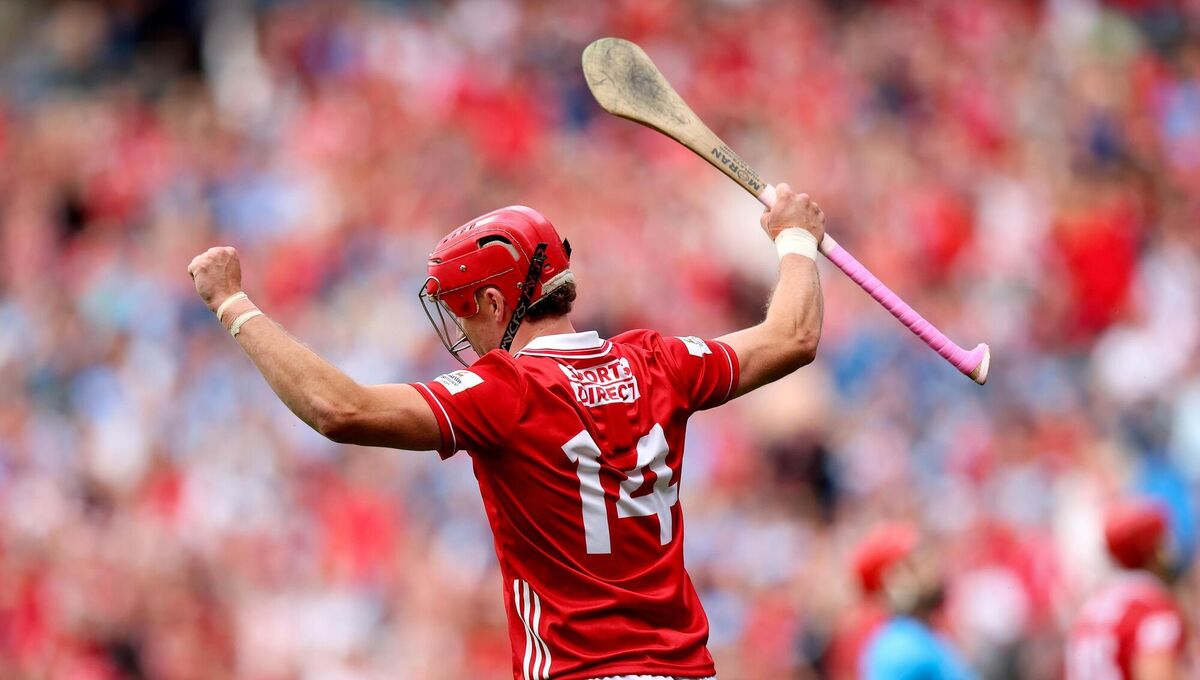 Cork’s Alan Connolly celebrates scoring his side’s seventh goal against Dublin. Pic: Ryan Byrne/Inpho
