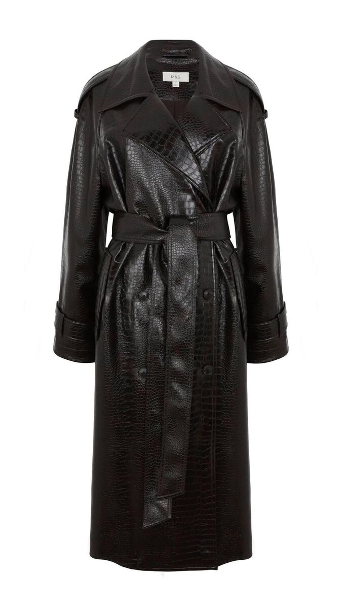 M&amp;S Collection Croc PU Trench, M&amp;S, €125