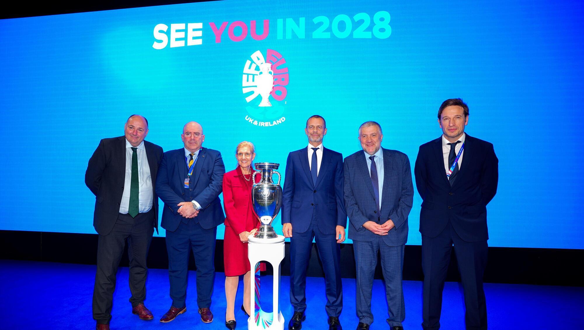 Dublin to host seven games at Euro 2028 as tournament officially launched