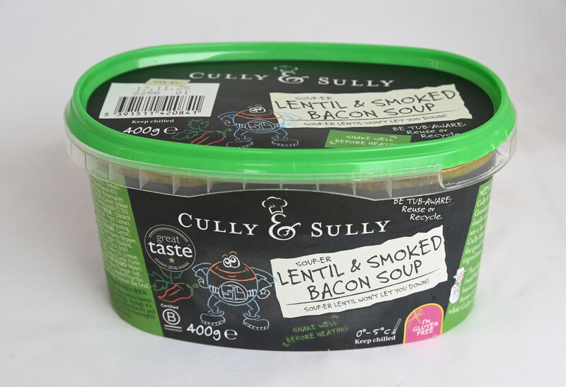 Cully &amp; Sully lentil and smoked bacon. soup. Picture: Larry Cummins
