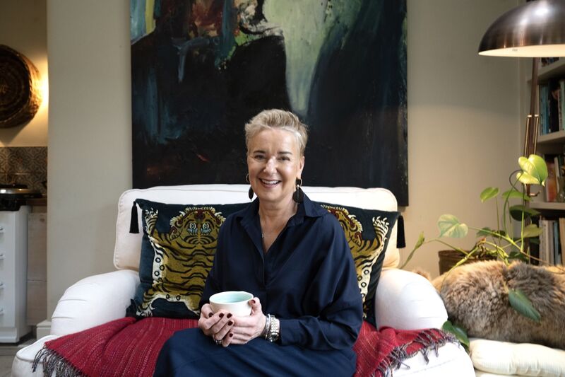 Relaxed at home, Eunice Power sits on the couch as she talks about writing My Irish Kitchen Table. Picture Chani Anderson. Relaxed at home, Eunice Power sits on the couch as she talks about writing My Irish Kitchen Table. Picture Chani Anderson.