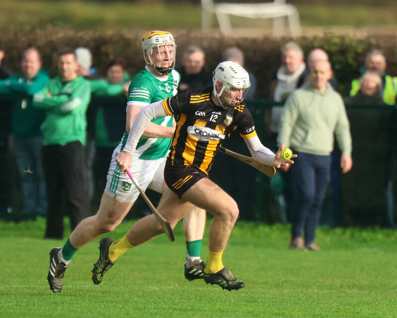 Ronan Crowley of Kilbrittain tries to get away from Knockaderry's Kieran Storin in Saturday's AIB Munster Club JHC semi-final in Knockaderry. Pic:Â Brendan Gleeson Ronan Crowley of Kilbrittain tries to get away from Knockaderry's Kieran Storin in Saturday's AIB Munster Club JHC semi-final in Knockaderry. Pic:Â Brendan Gleeson