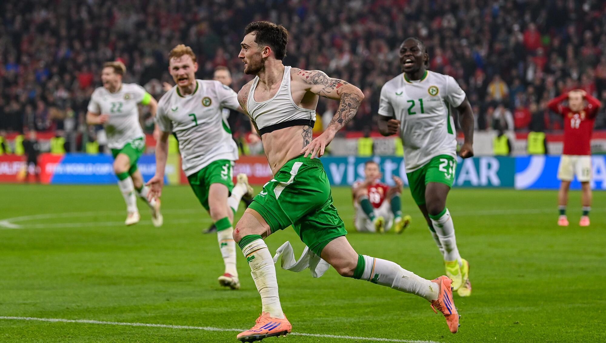 As it happened: Troy Parrott's late strike completes hat-trick, Ireland comeback and seals playoff spot