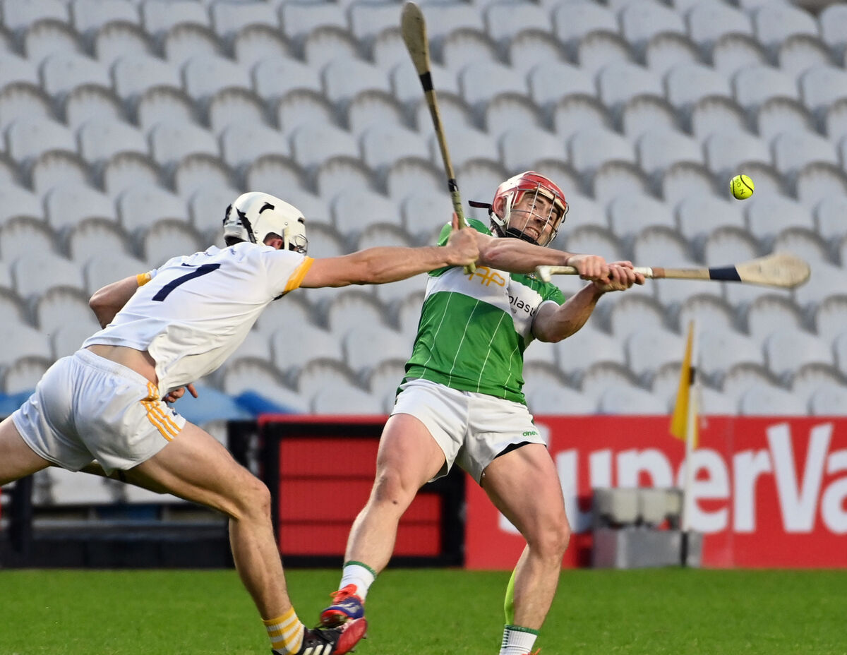 Aghabullogue's John Corkery shoots from Bandon's Dylan O'Donovan during the Co-Op Superstores Intermediate 'A'HC final at SuperValu Páirc Uí Chaoimh . Pic: Eddie O'Hare Aghabullogue's John Corkery shoots from Bandon's Dylan O'Donovan during the Co-Op Superstores Intermediate 'A'HC final at SuperValu Páirc Uí Chaoimh . Pic: Eddie O'Hare