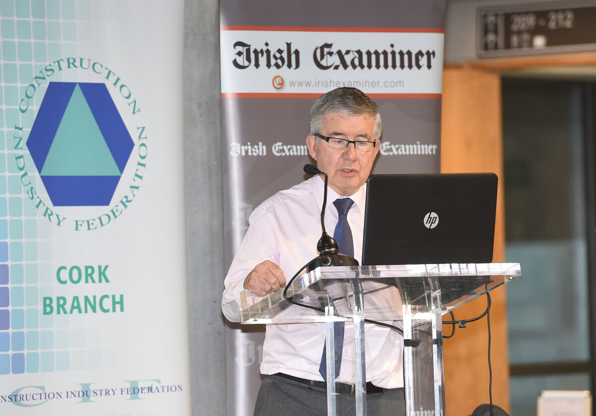  Frank Ryan  delivering a talk on Cork construction and development opportunities in 2018.