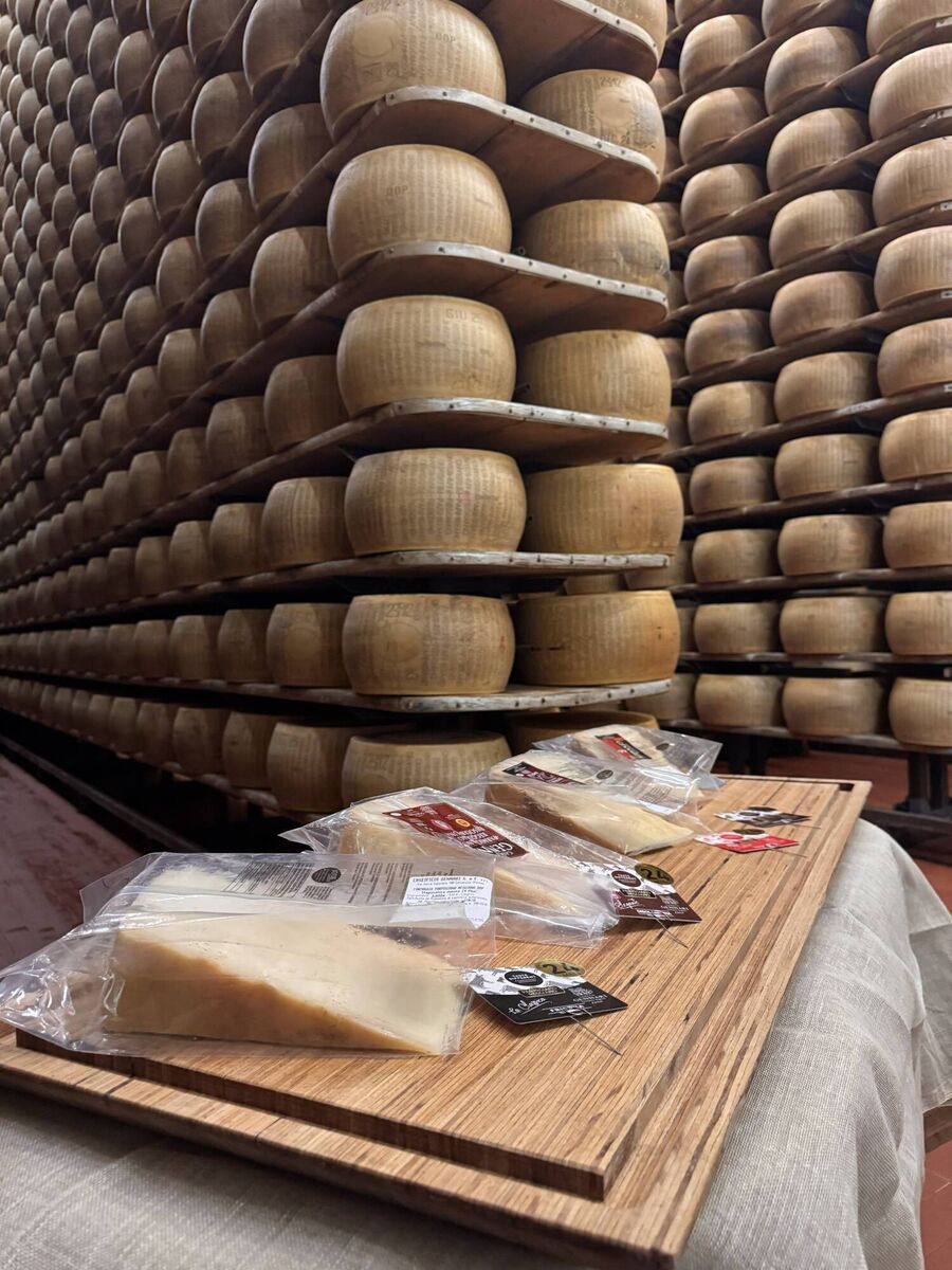 Caseificio Gennari, which dates back to 1953, produces 100 wheels of cheese per day. Picture: Breda Graham. Caseificio Gennari, which dates back to 1953, produces 100 wheels of cheese per day. Picture: Breda Graham.