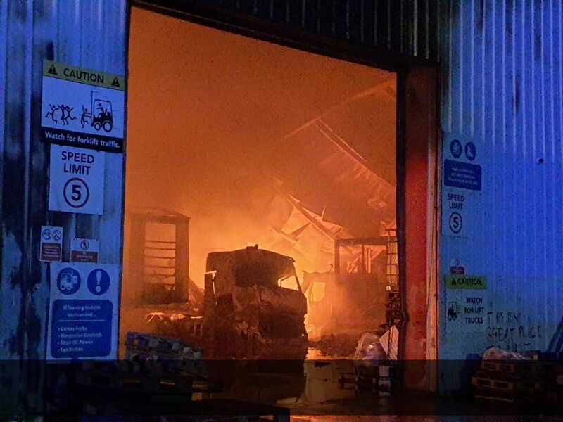 Little Island fire.  Picture: Cork County Council 