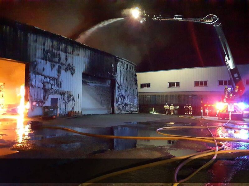 Little Island fire.  Picture: Cork County Council 