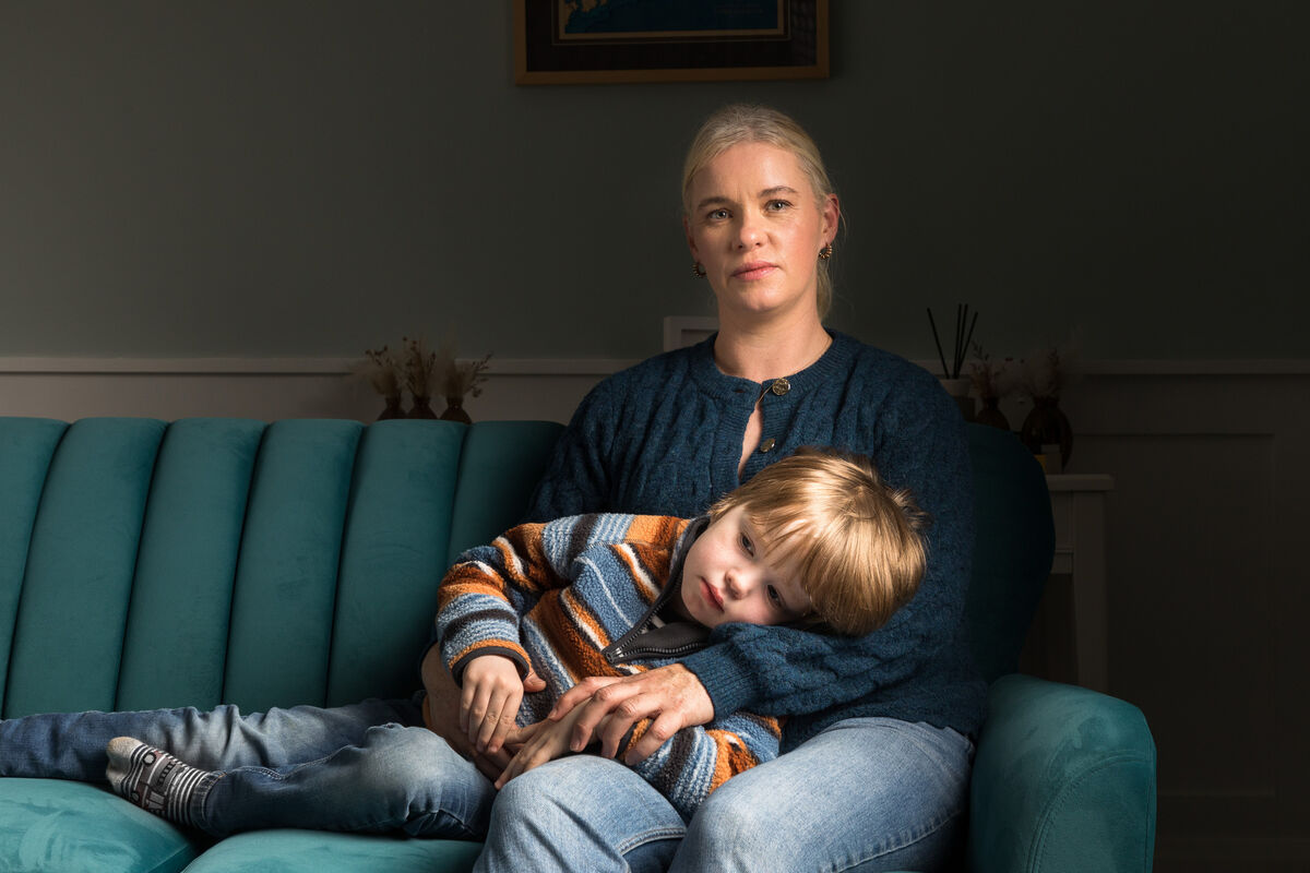 Elaine Crowley with her son Beau who is undergoing treatment for leukaemia at home outside Cloyne, Co. Cork. Picture: David Creedon Elaine Crowley with her son Beau who is undergoing treatment for leukaemia at home outside Cloyne, Co. Cork. Picture: David Creedon