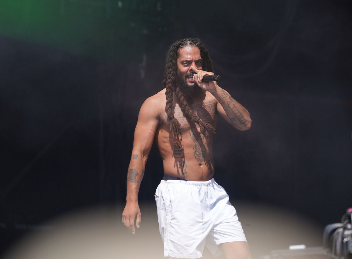 Bob Vylan performing at the Glastonbury Festival. Bob Vylan performing at the Glastonbury Festival.