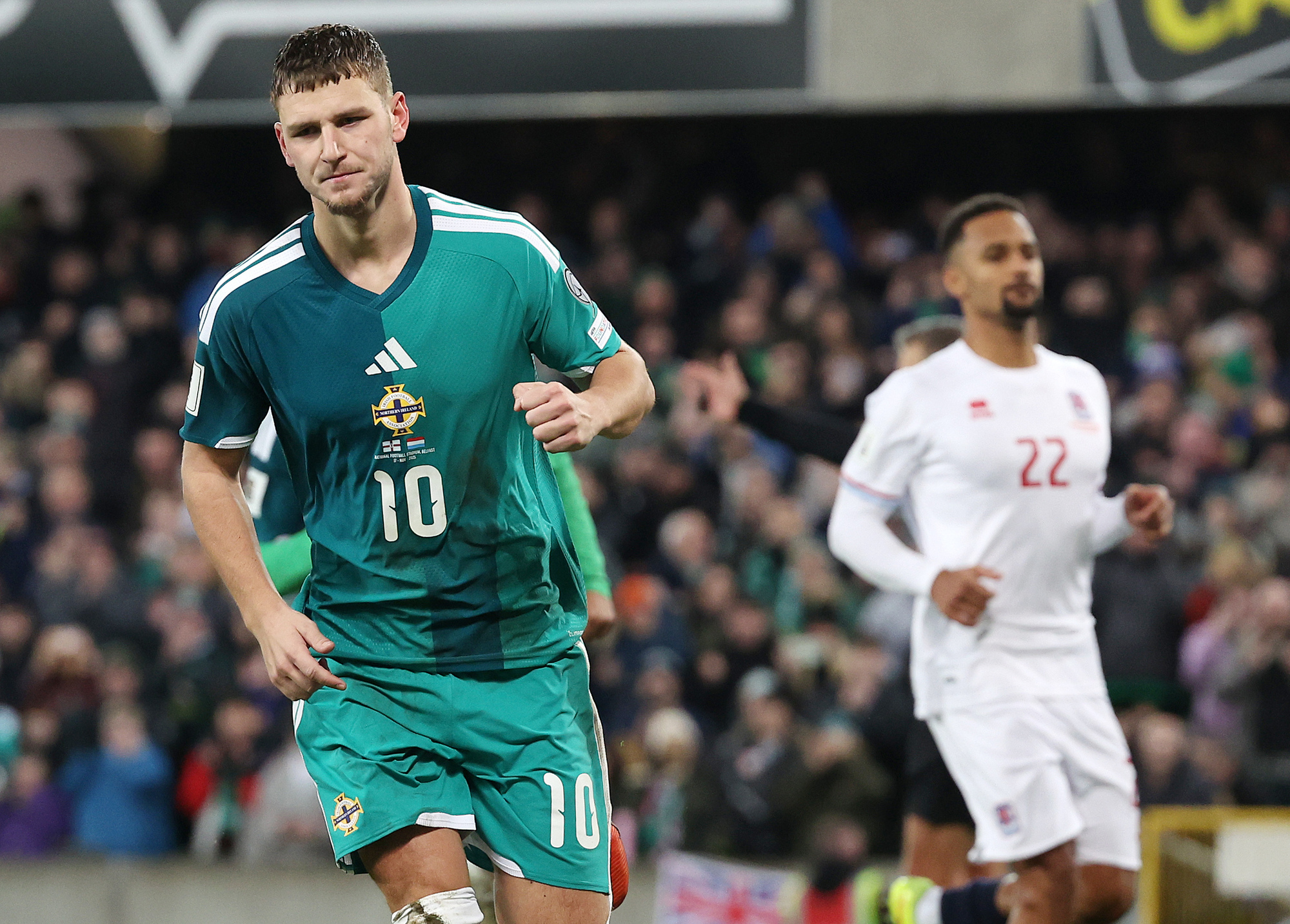 Jamie Donley scores his first Northern Ireland goal to seal win over Luxembourg