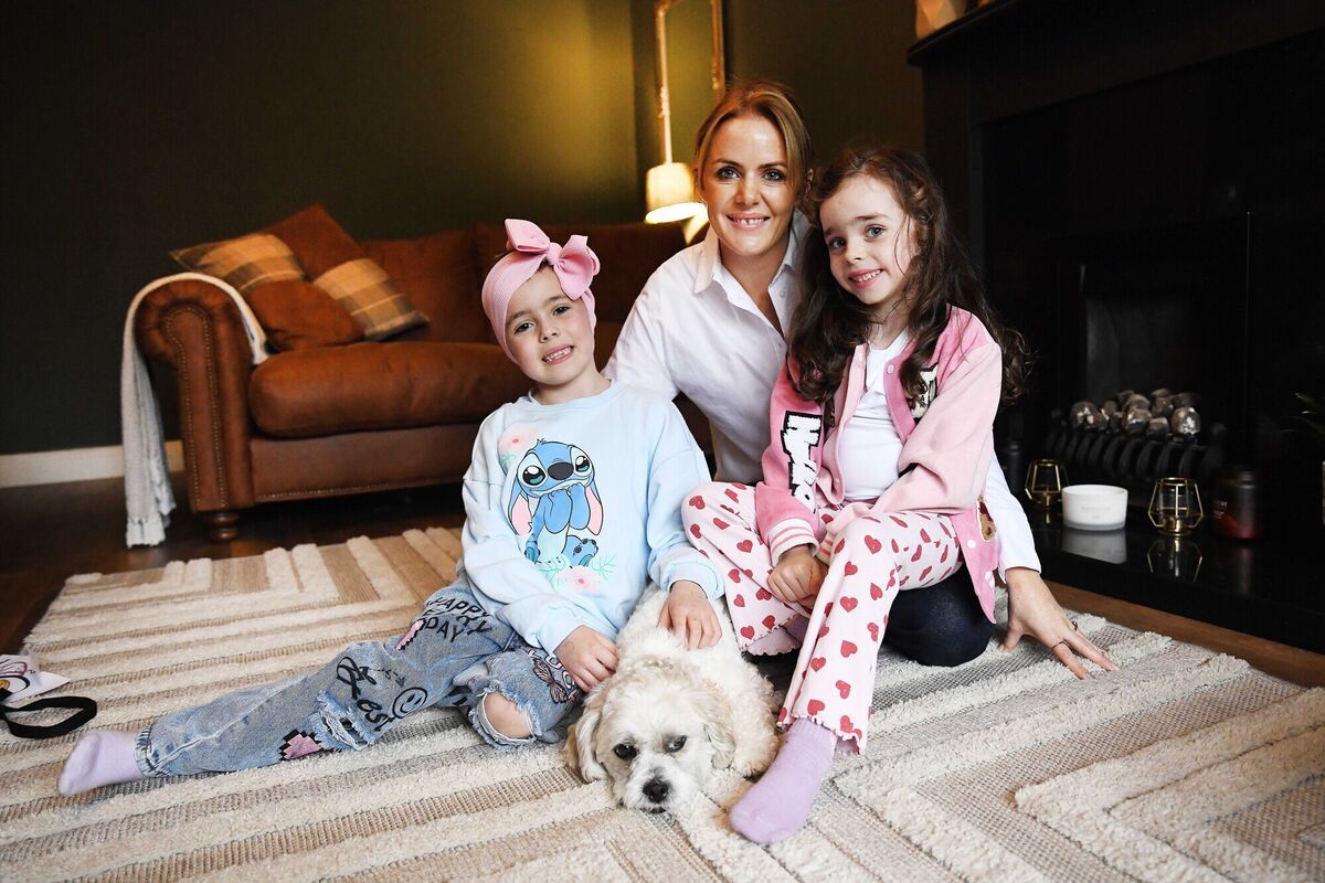 Ruth O'Connell with her daughters Ava, 6, right, and Ellie,7. Picture: Moya Nolan.
