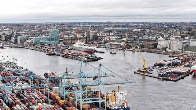 <p>Dublin Port, the largest freight and passenger port in Ireland with €165bn worth of trade flowing through it annually.</p>