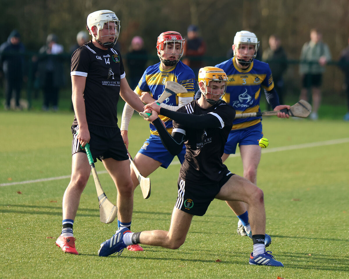 Eoghan Doughan, St Joseph's CBS Nenagh, clearing the sliotar against Cashel Community School in the Harty Cup. Picture: Brendan Gleeson