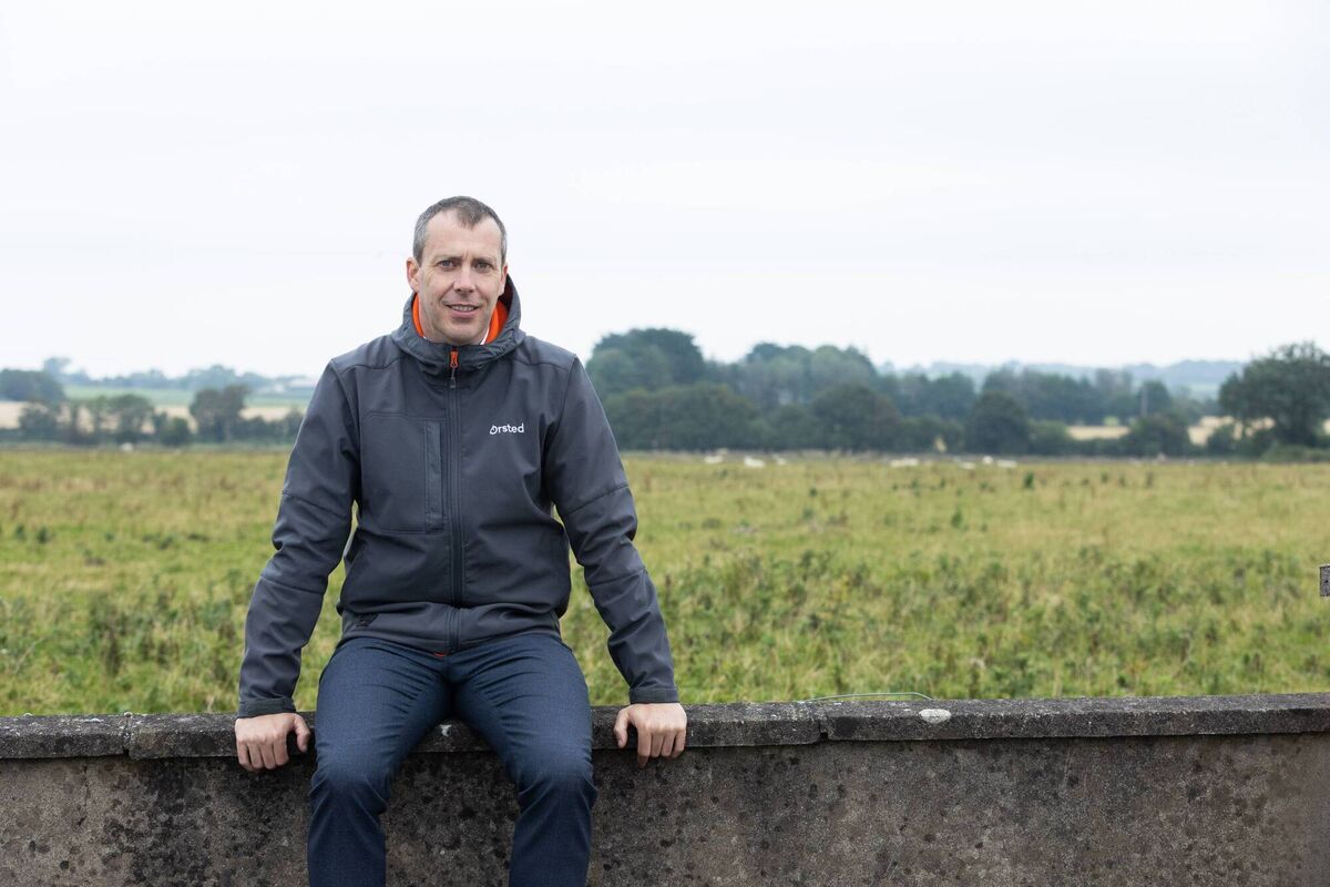 TJ Hunter, Ørsted senior director onshore - Ireland &amp; UK, on a green site in Ballinrea, Cork, where Ørsted plans to develop a 65 MW Solar Farm.