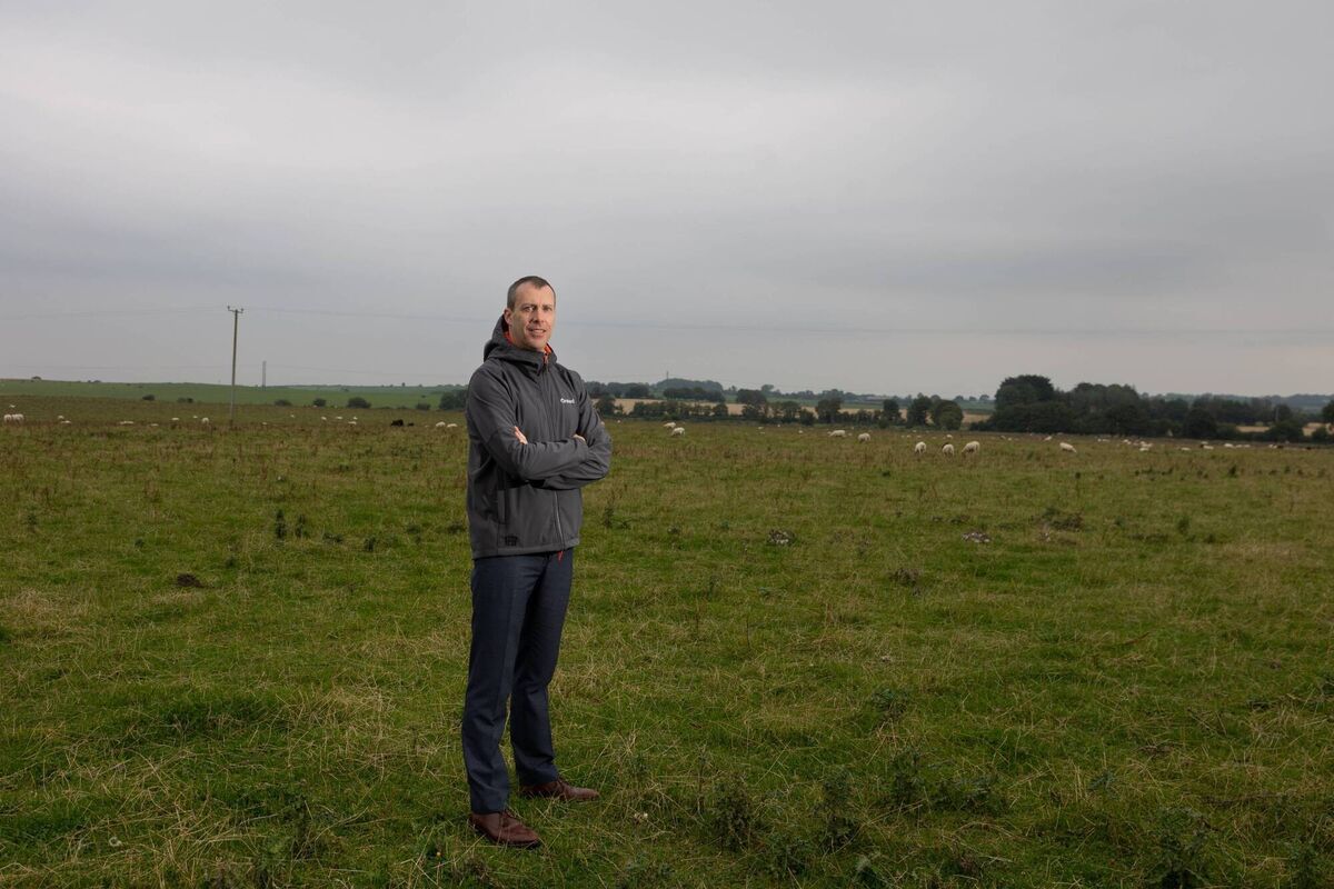 TJ Hunter, Ørsted, on the  site in Ballinrea, Cork, for the company's latest solar energy development. Photos: Darragh Kane