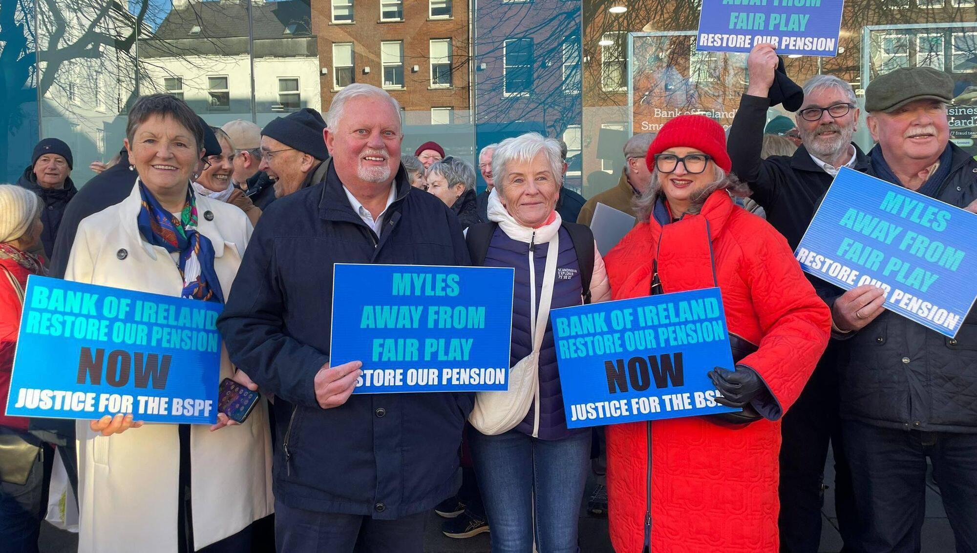 Bank of Ireland retirees stage Cork protest amid calls to review crisis-era pension cutbacks