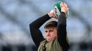 <p>Dan Sheehan at Ireland Rugby Squad Training. Pic: INPHO/Ben Brady</p>