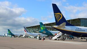 <p>Before the draw, a fare on matchday was €319 with Aer Lingus, before rising to €470. On Ryanair, no one-way ticket in the two days prior to the game, or game-day itself, was available for less than €300. File picture</p>