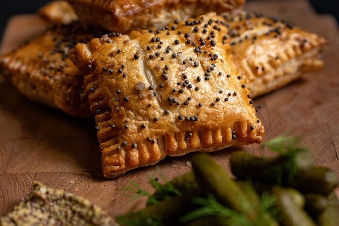Smoked haddock and leek pastries