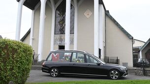 <p>Mark O’Connell's requiem Mass was held at 11.30am on Friday in the Church of the Resurrection, Farranree. Picture: Larry Cummins</p>