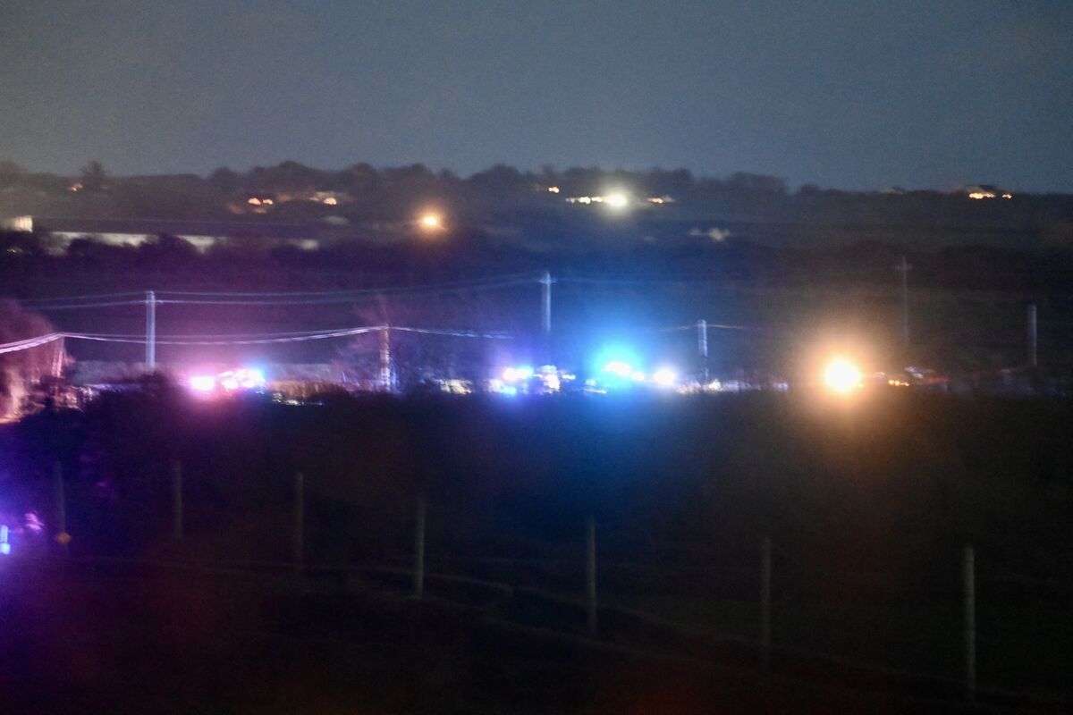 Emergency services and investigators on the scene at the air accident site at Lisselan, near Waterford Airport on Thursday. Picture: Larry Cummins