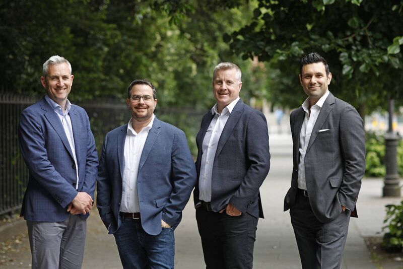 Konversational Co-CEO Richard Guy; AMS general manager Chris Grassi; Co-CEO John Gilleran; and AMS general manager Andrew Paolino. Picture: Julien Behal