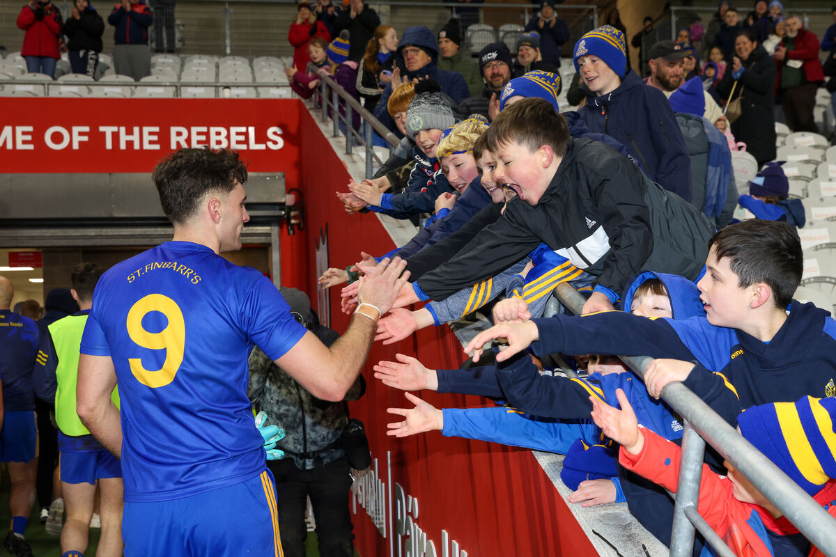 Hayes greets supporters as he leaves the field. Pic: Natasha Barton/Inpho