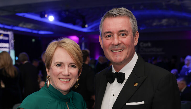 British ambassador to Ireland Kara Owen and EY Ireland’s Frank O’Keeffe.	Picture: Naoise Culhane
                    